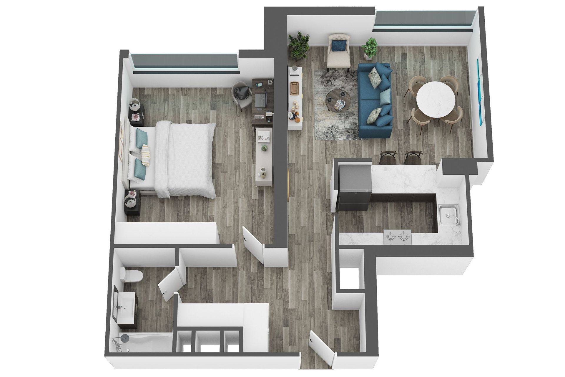 1-Bedroom Apartments