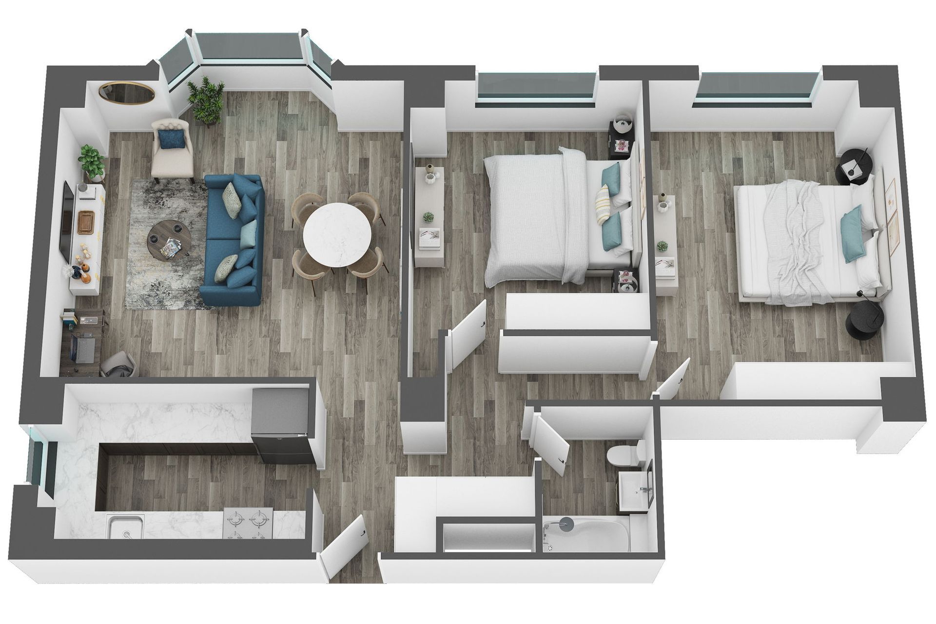 1-Bedroom Apartments